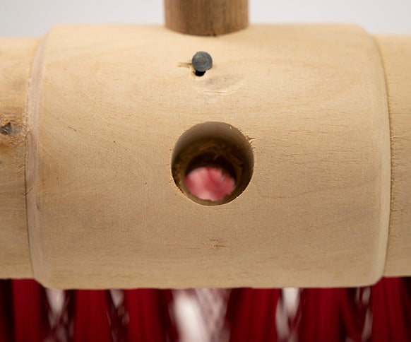 Traditional Wooden Yard Broom With Handle - Stiff